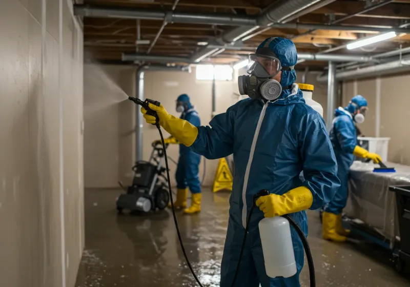 Basement Sanitization and Antimicrobial Treatment process in Radford, VA